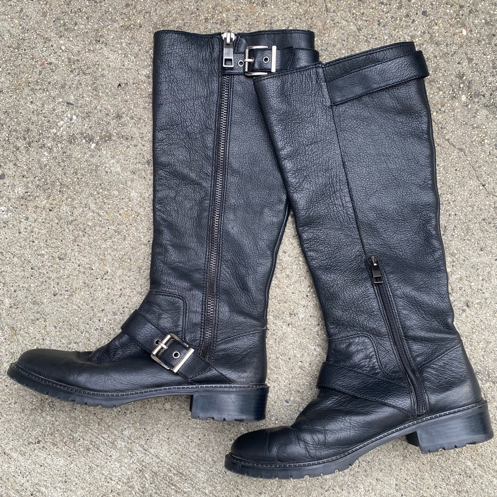 BCBGeneration Women’s Leather Tall Black Riding Boots Size 9 1/2